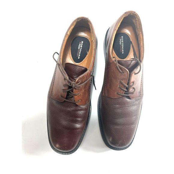 Bostonian Mens Derby Oxford Dress Shoes Brown Two Tone Leather Lace Up 11 main image 8